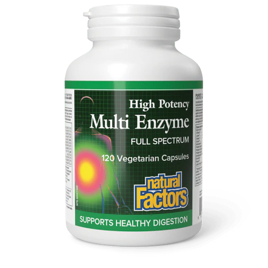 MULTI ENZYME HIGH POTENCY FULL SPECTRUM 120CAP NATURAL FACTORS