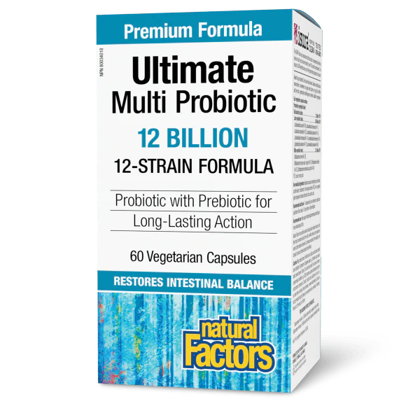 ULTIMATE MULTI PROBIOTIC 12BIL 60VCAP NATURAL FACTORS