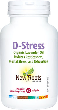 D-STRESS LAVENDER OIL 60 SOFTGELS NEW ROOTS