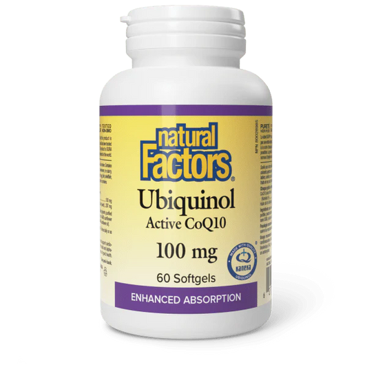 UBIQUINOL ACTIVE COQ10 100MG 60SG NATURAL FACTORS