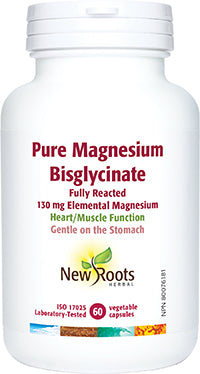 MAGNESIUM BISGLYCINATE 130MG 60 CAPS NEW ROOTS