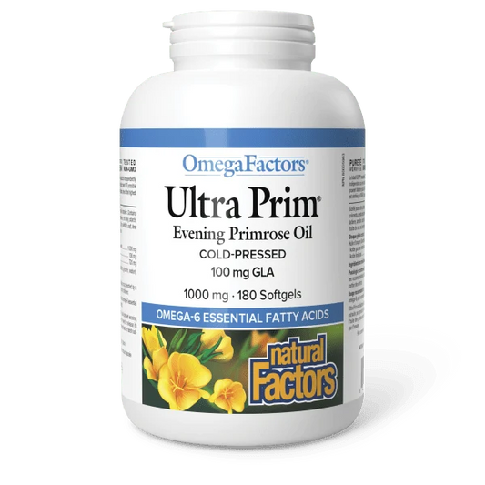 ULTRA PRIM EVENING PRIMROSE OIL 1000MG 180SG NATURAL FACTORS
