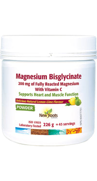 MAGNESIUM BISGLYCINATE POWDER 226G NEW ROOTS