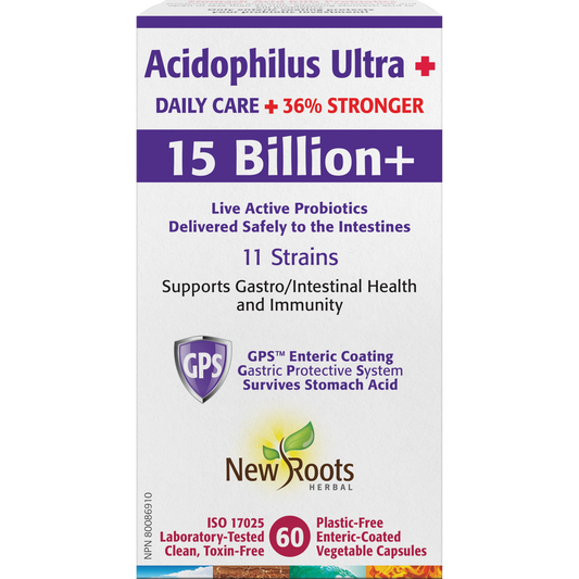 ACIDOPHILUS ULTRA + 15BIL+ DAILY CARE 60CAPS NEW ROOTS