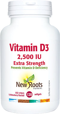 VITAMN D3 2,500 IU 120 SOFTGELS NEW ROOTS