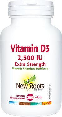 VITAMN D3 2,500 IU 360 SOFTGELS NEW ROOTS