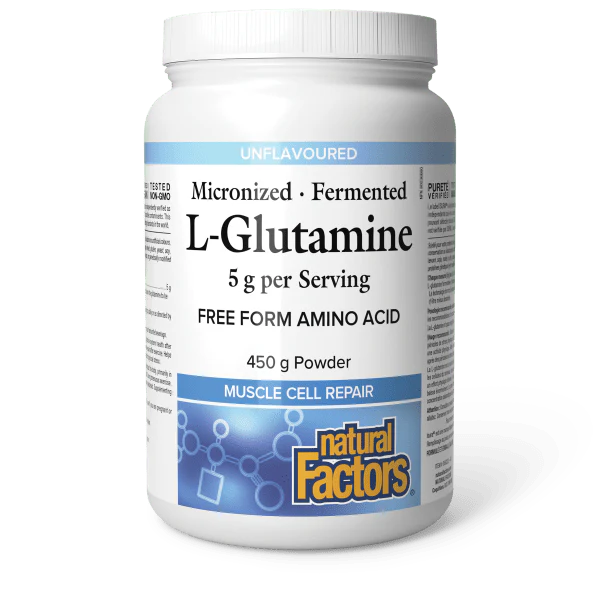 MICRONIZED GLUTAMINE 5G 450G NATURAL FACTORS