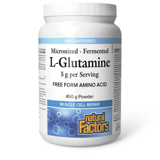MICRONIZED GLUTAMINE 5G 450G NATURAL FACTORS