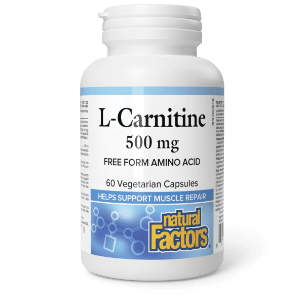 L-CARNITINE 500MG 60VCAP NATURAL FACTORS
