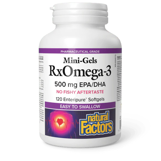 RXOMEGA-3 MINI GELS 500MG 120SG NATURAL FACTORS