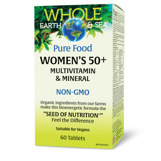 WHOLE EARTH & SEA WOMEN 50+ MULTI 60TABS NATURAL FACTORS