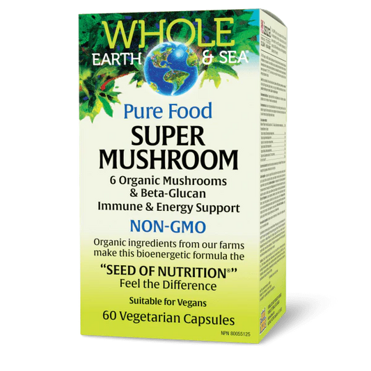 WHOLE EARTH & SEA SUPER MUSHROOM 60VCAP NATURAL FACTORS