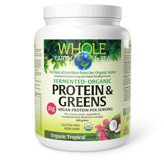 WHOLE EARTH & SEA PROTEIN & GREENS TROPICAL 660GR NATURAL FACTORS