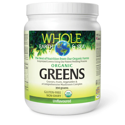 WHOLE EARTH & SEA GREENS UNFLAVOURED 390G NATURAL FACTORS