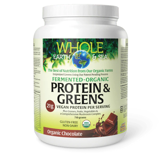 WHOLE EARTH & SEA PROTEIN & GREENS CHOCOLATE 710GR NATURAL FACTORS