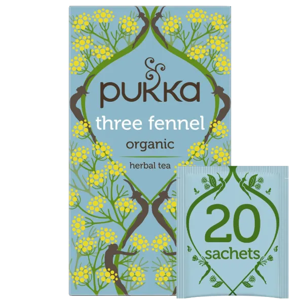 THREE FENNEL TEA 20 BAGS PUKKA