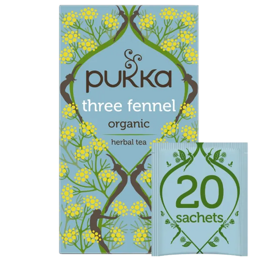 THREE FENNEL TEA 20 BAGS PUKKA