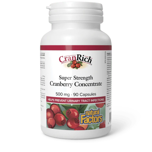 SUPER STRENGTH CRANBERRY CONCENTRATE 500MG 90CAPS NATURAL FACTORS