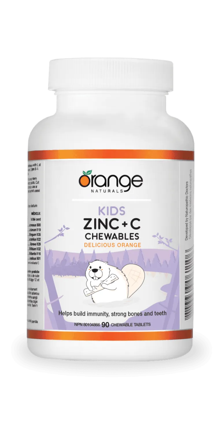 ZINC+C KIDS 12 MG 90 CHEWS ORANGE NATURALS