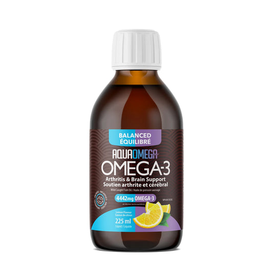 BALANCED ARTHRITIS & BRAIN SUPPORT 225ML LEMON AQUA OMEGA
