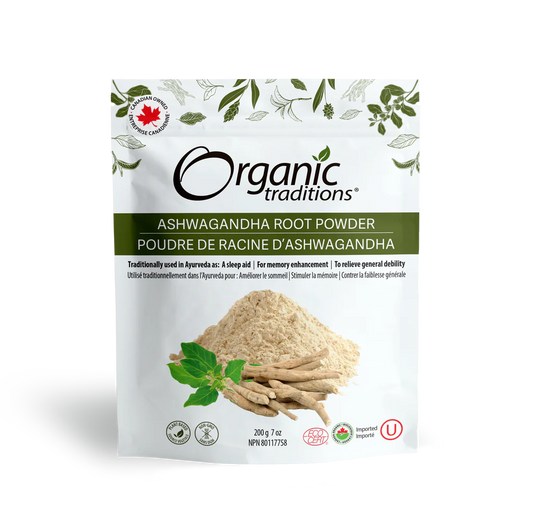 ASHWAGANDHA ROOT PWD 200G ORGANIC TRADITIONS