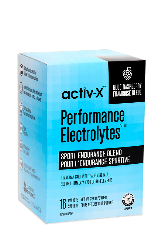 ACTIV-X PERFORMANCE ELECTROLYTES BLUE RASPBERRY 16 PACKETS PLATINUM NATURALS