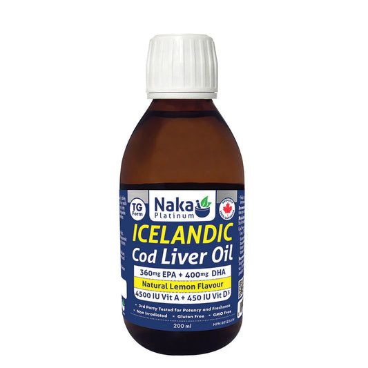 ICLANDIC COD LIVER OIL 200ML NAKA