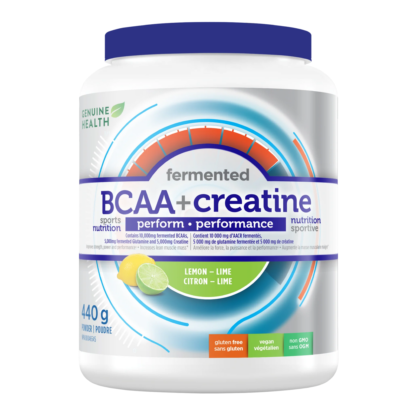 BCAA+CREATINE LEMON LIME 440G GENUINE HEALTH