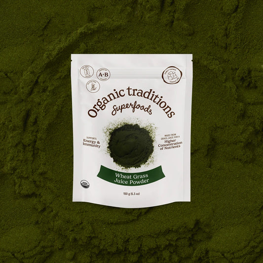 WHEATGRASS JUICE POWDER 150GR ORGANIC TRADITIONS