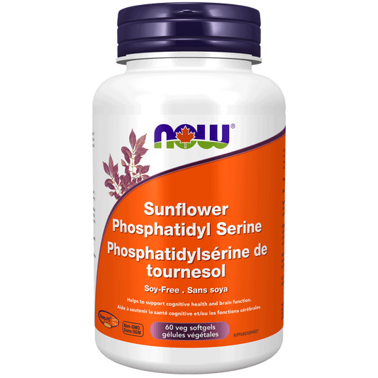 SUNFLOWER PHOSPHATIDYL SERINE 100MG 60 SOFTGELS NOW