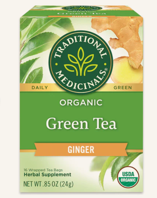 GREEN TEA GINGER 16 BAGS TRADITIONAL MEDICINALS