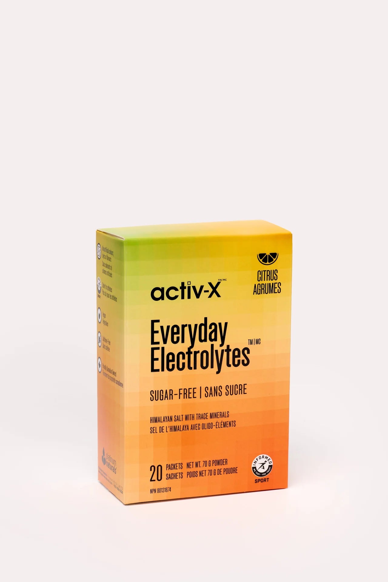 ACTIVX ELECTROLYTES CITRUS 20 SACHET PLATINUM NATURALS