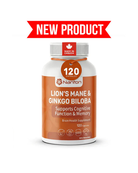 LION'S MANE & GINKGO BILOBA 120CAPS NANTON NUTRACEUTICALS