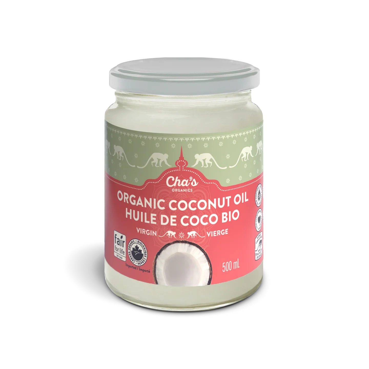 IN STORE ONLY: ORGANIC VIRGIN COCONUT OIL 500ML CHA'S ORGANICS