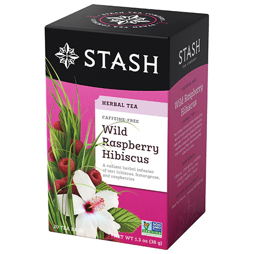 RASPBERRY HIBISCUS TEA 20 BAGS STASH