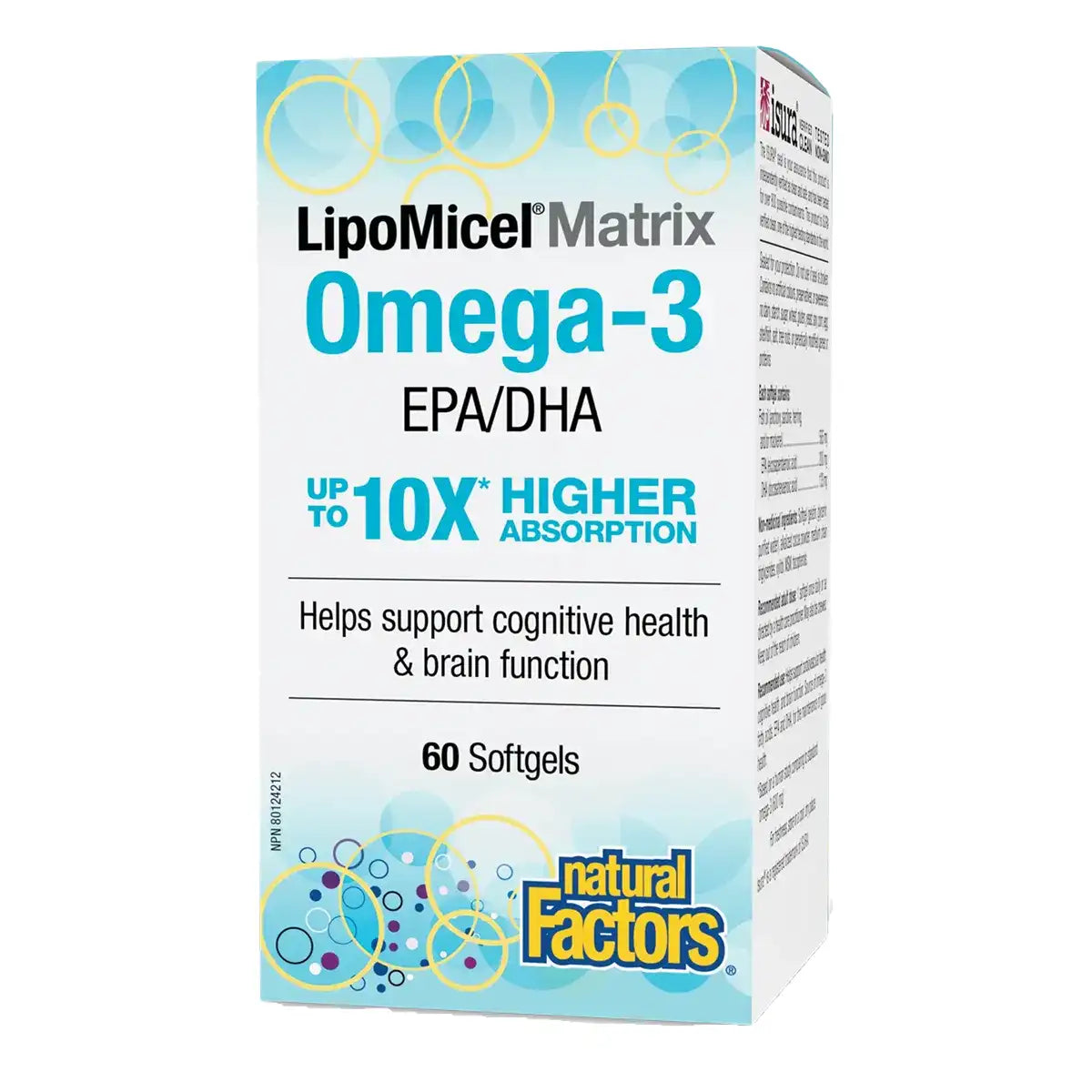 LIPOMICEL MATRIX OMEGA-3 60 SOFTGELS NATURAL FACTORS