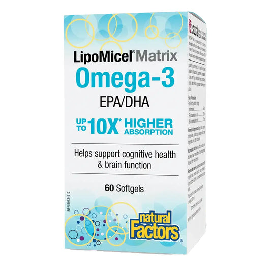 LIPOMICEL MATRIX OMEGA-3 60 SOFTGELS NATURAL FACTORS