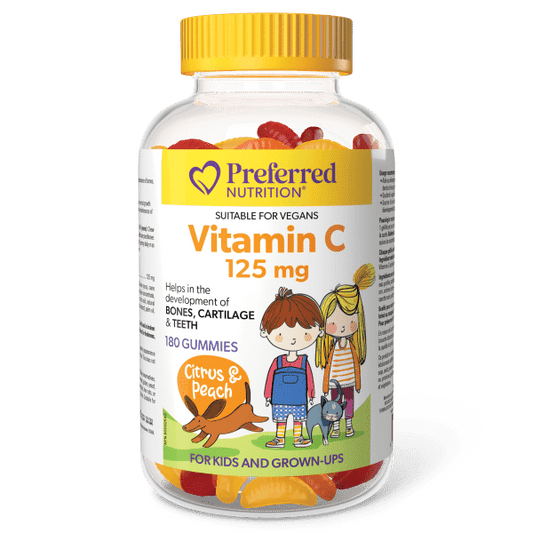 VITAMIN C 125MG 180 GUMMIES PREFERRED NUTRITION