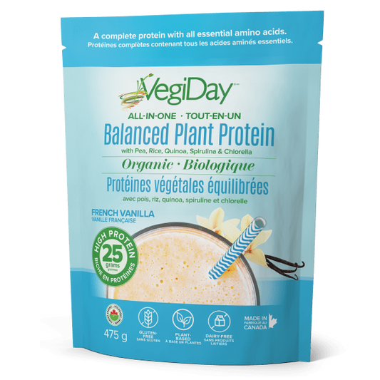 ALL-IN-ONE BALANCED PLANT PROTEIN FRENCH VANILLA 475G VEGIDAY