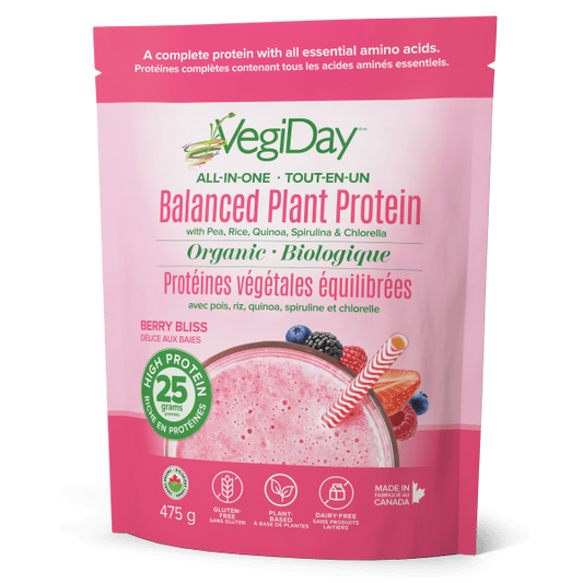 ALL-IN-ONE BALANCED PLANT PROTEIN BERRY BLISS 475G VEGIDAY