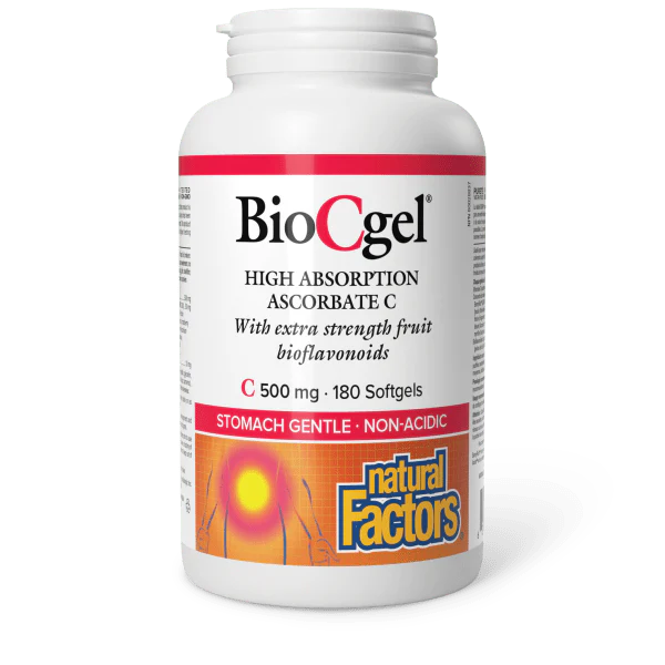 BIO C GEL 500MG 180GELCAPS  NATURAL FACTORS