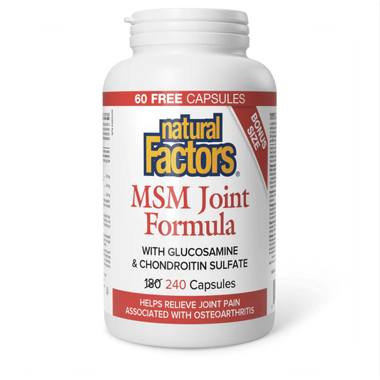 MSM JOINT FORMULA 240CAP NATURAL FACTORS