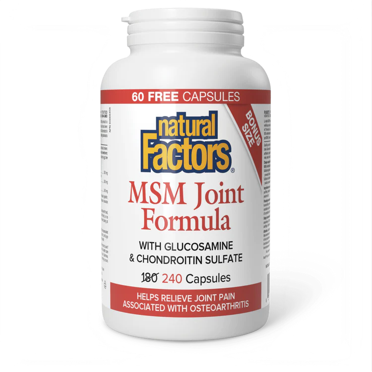 MSM JOINT FORMULA 240CAP NATURAL FACTORS