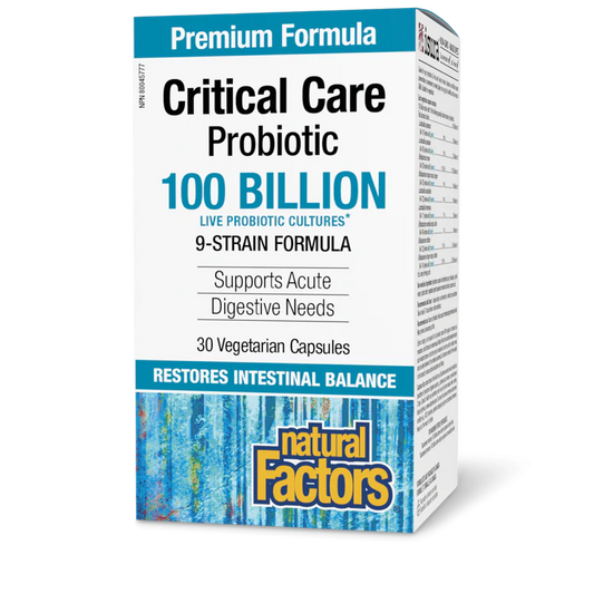 CRITICAL CARE PROBIOTIC 100BIL 30CAP NATURAL FACTORS