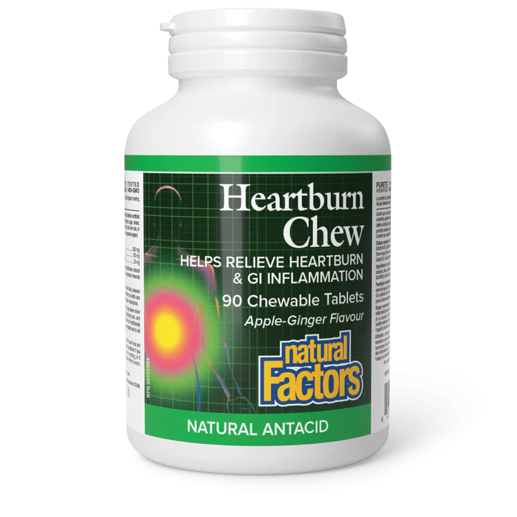 HEARTBURN 90 CHEW TABS NATURAL FACTORS