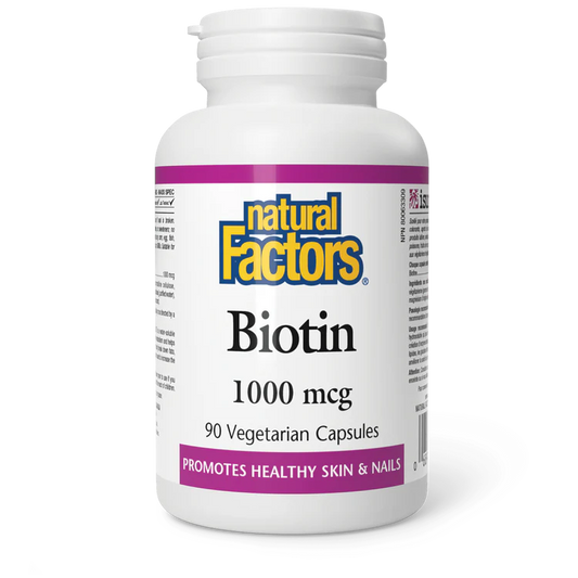 BIOTIN 1000MCG 90VCAPS NATURAL FACTORS