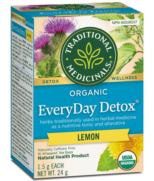 EVERYDAY DETOX LEMON TEA 16 BAGS TRADITIONAL MEDICINALS