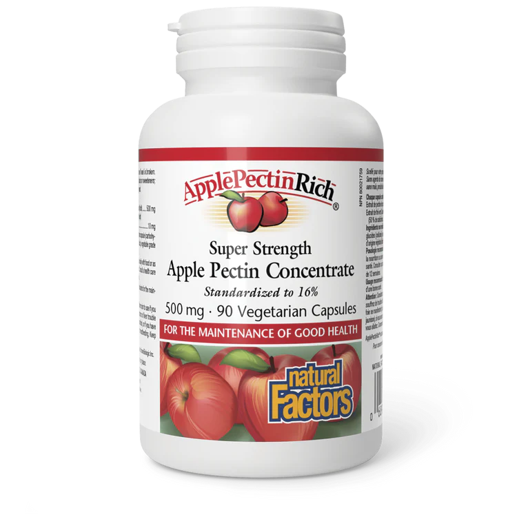 APPLE RICH PECTIN 500MG 90CAPS NATURAL FACTORS