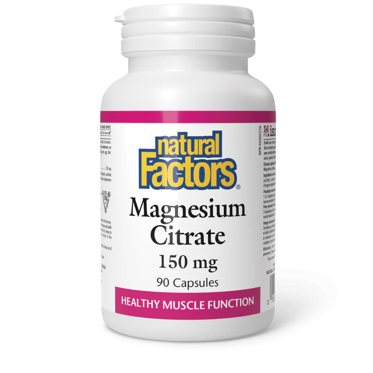 MAGNESIUM CITRATE 150MG 90CAP NATURAL FACTORS