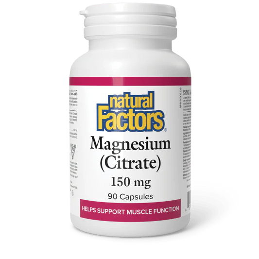 MAGNESIUM CITRATE 150MG 90CAPS NATURAL FACTORS